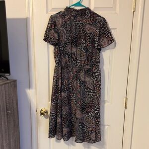 Torrid Black Paisley Midi Dress